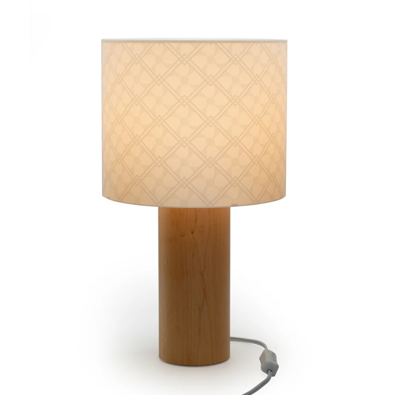 Decent Living Wooden Maple Table Lamp - Flower