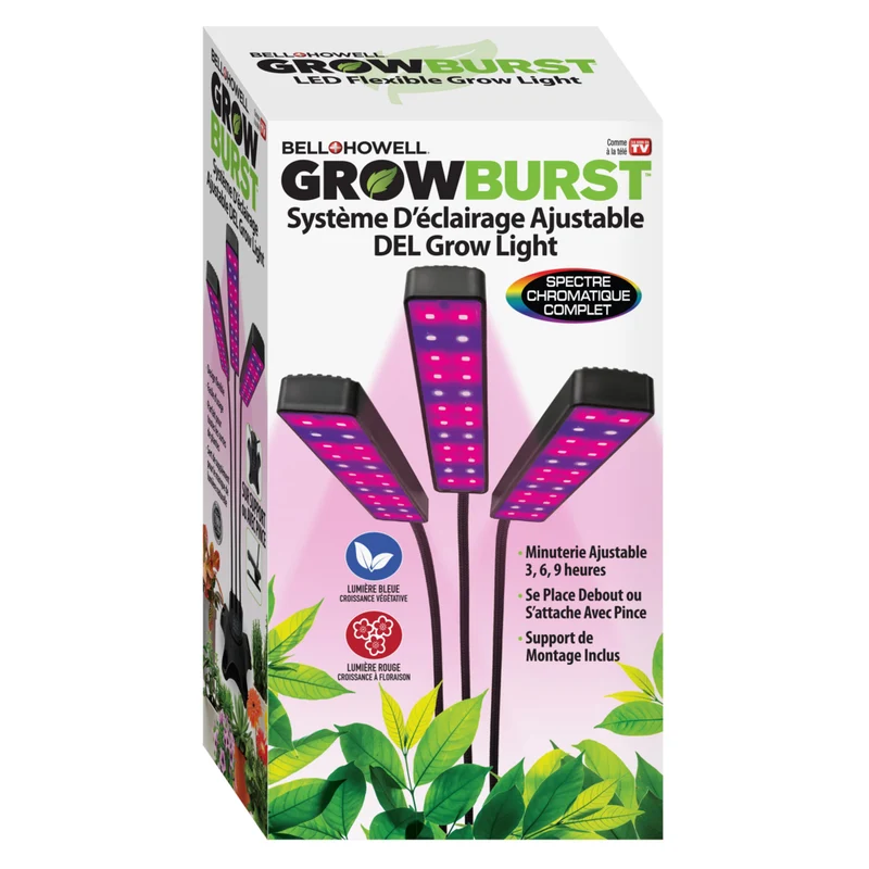 Bell+Howell - Lampe de croissance pour plantes d'intérieur Growburst