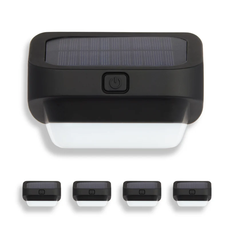 Bell+Howell - Lampes solaires LED multicolores pour clôture extérieure - Paquet de 4