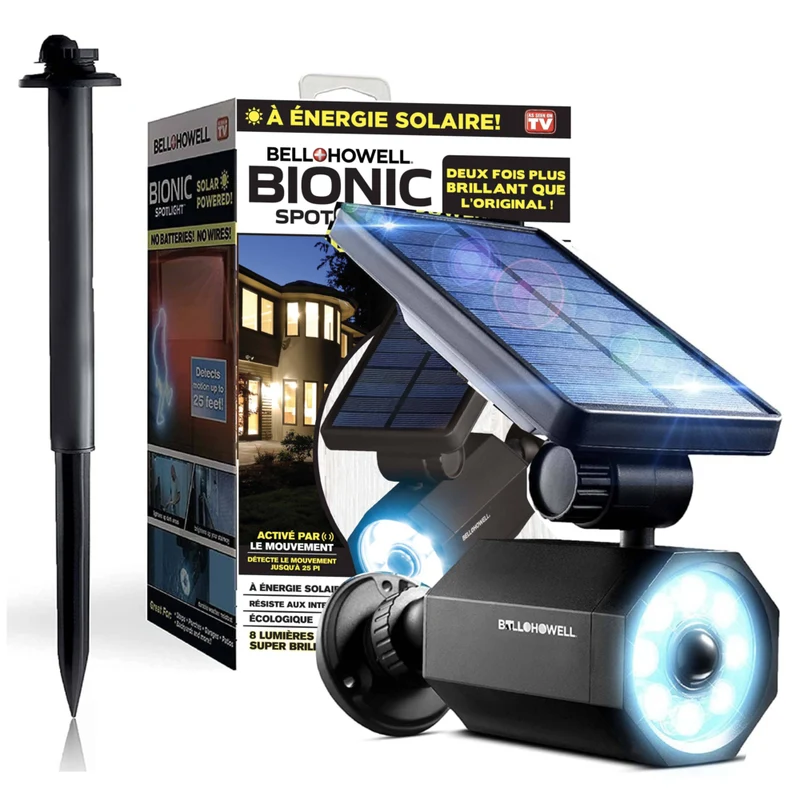 Lampes solaires à DEL Bell+Howell Bionic Spotlight Deluxe avec détecteur de mouvement