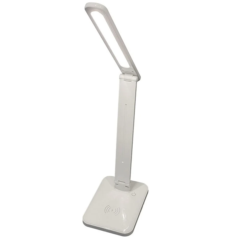 Merangue - Lampe de bureau LED avec chargeur sans fil - blanche