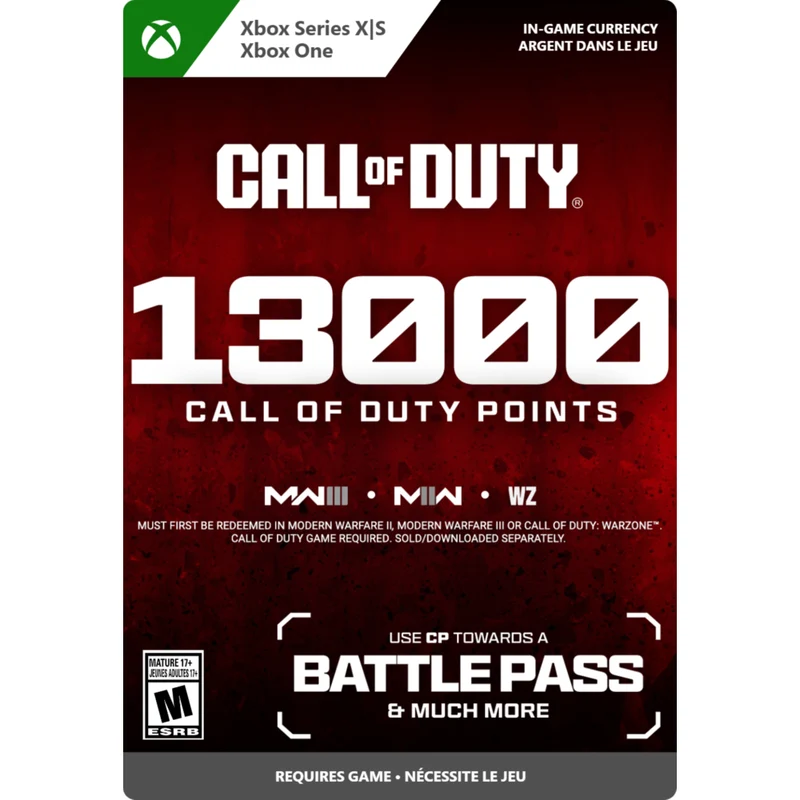 Call of Duty Points - 13,000 1P Xbox Series X/S et Xbox One [Code Electronique]
