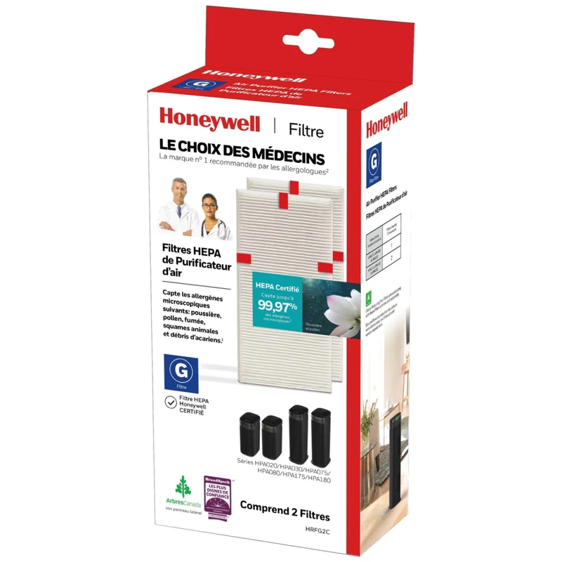 Honeywell - Filtres HEPA de Purificateur d’ai - Paquet de 2