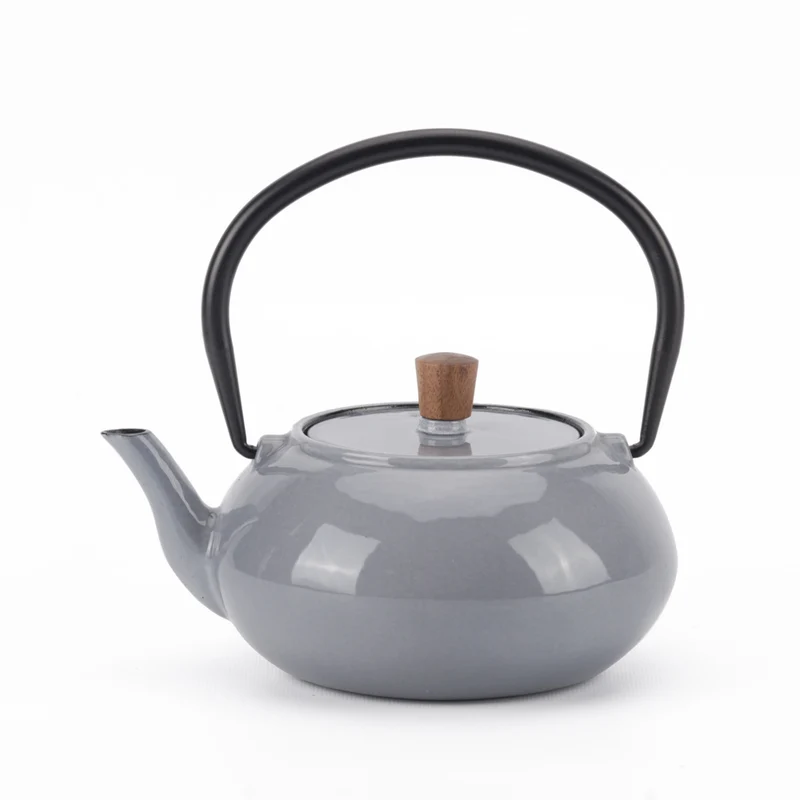Minimal - Théière en fonte émaillée Minimal - Classic Gris - 0,6 L