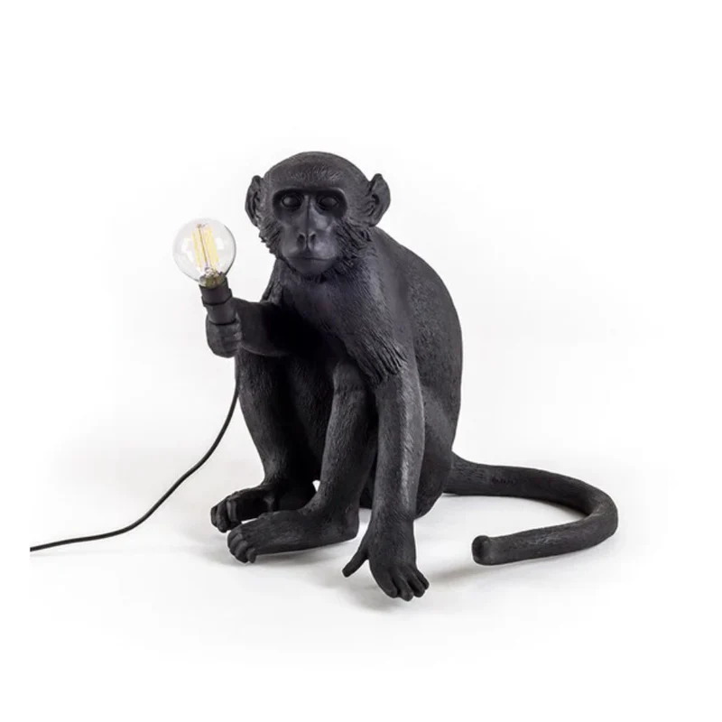 Plata Import Monkey Sitting Table Lamp