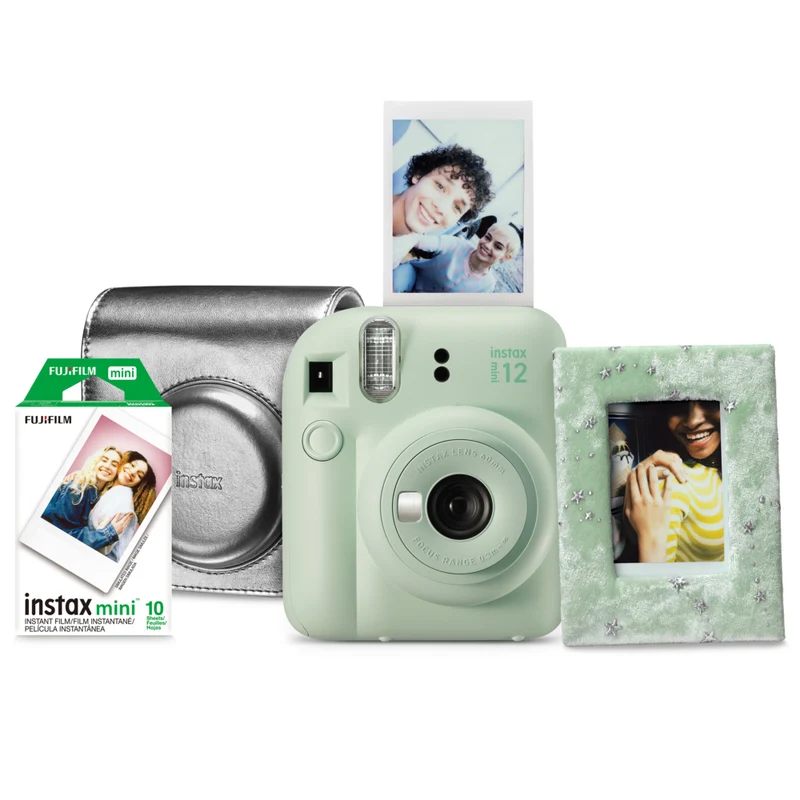 Fujifilm - Ensemble de photographie instantanée Instax Mini 12 - Menthe verte