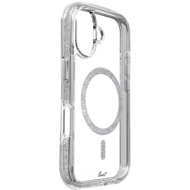 LAUT AERO SPARKLE MagSafe Case for iPhone 16 - Crystal Silver