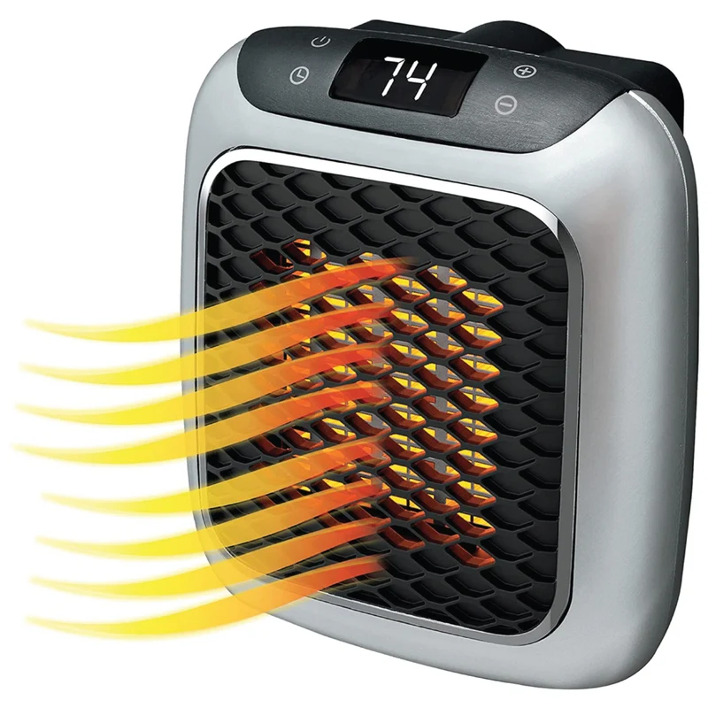 Handy Heater Space Heater Turbo 800 Wall Outlet - Silver