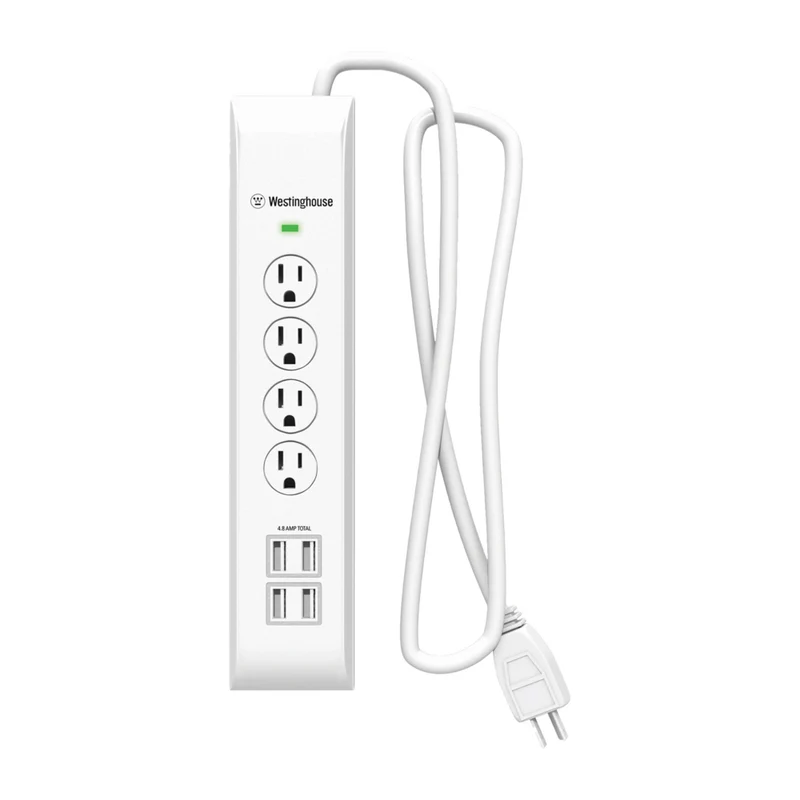 Westinghouse 4.8A Surge Protector - 4 USB Ports