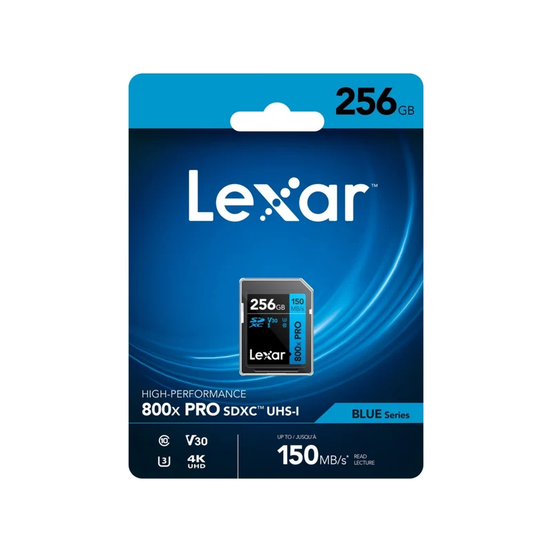 Lexar 256GB High-Performance 800x PRO SDHC / SDXC UHS-I Memory Card - Blue Series