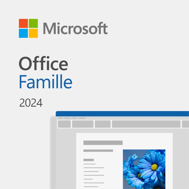 Microsoft Office Famille 2024 pour 1 PC, Bilingue (Code numérique)