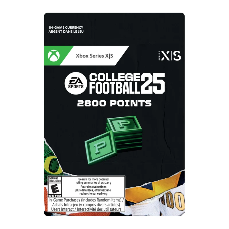 EA Sports College Football 25 : 2800 points pour Xbox Series X [Téléchargement]