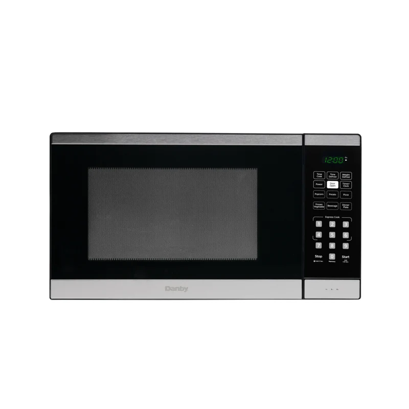 Danby Countertop Microwave - 1.1 cu ft - Black/Stainless Steel