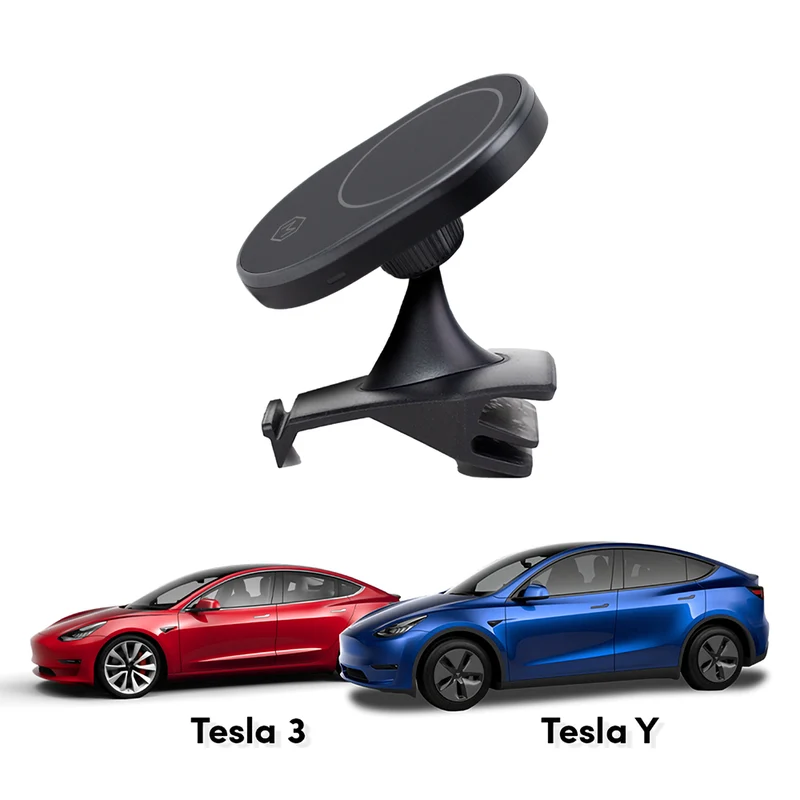Mighty Mount MagSafe 15W Wireless Charger Mount - Tesla Model 3/Y Base