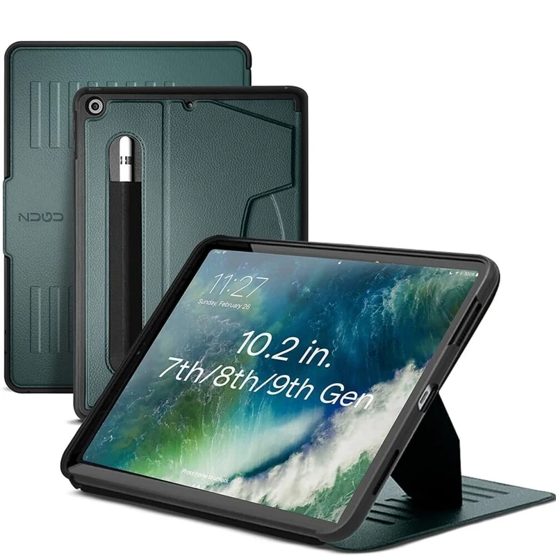 Zugu - Étui iPad 10,2 po 2019/2020/2021 - Édition Limitée - Vert Pin
