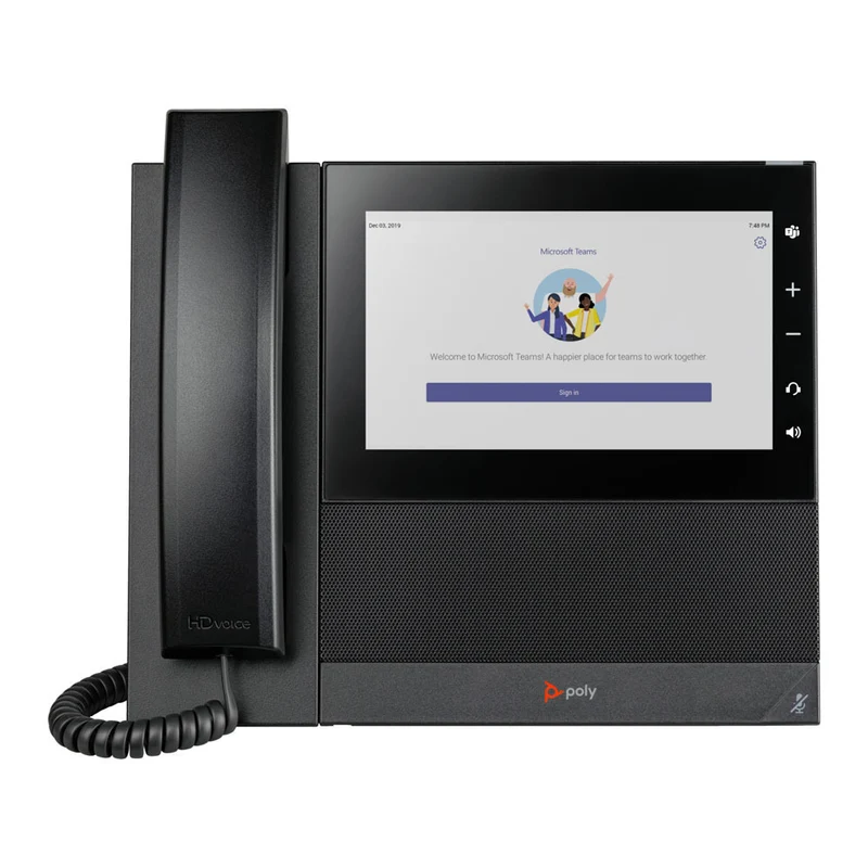 HP Poly CCX 600 Corded/Cordless WiFi/Bluetooth IP Phone - Black