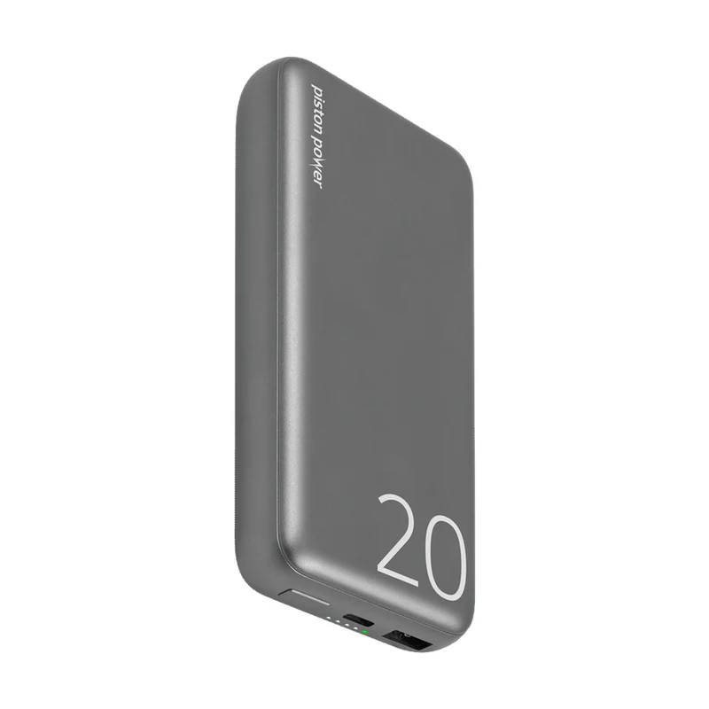 LOGiiX Piston Power 20000 mAh Banque d'alimentation en aluminium - Gris graphite