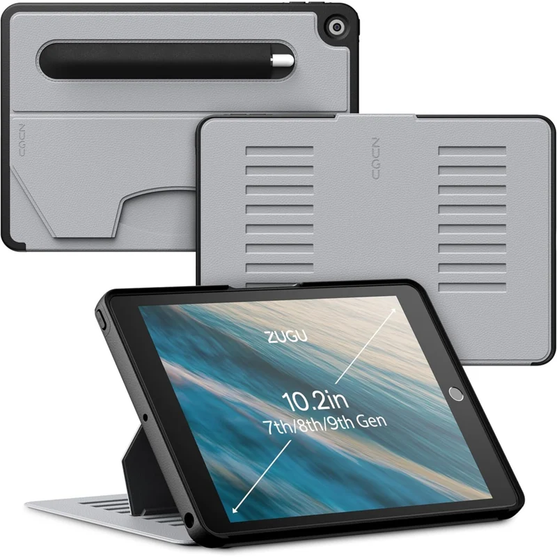 Zugu - Étui iPad 10,2 po 2019/2020/2021 - Édition Limitée - Gris Arctique
