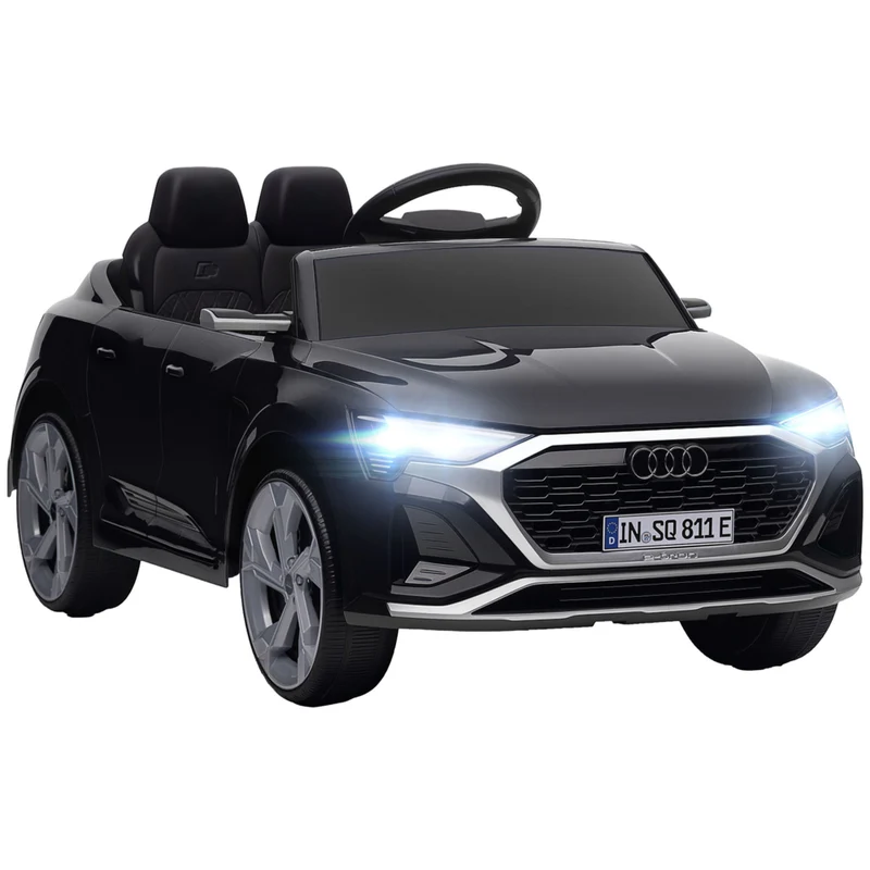 Qaba - Voiture RC électrique Audi Q8 sous licence 12V pour enfants - noir