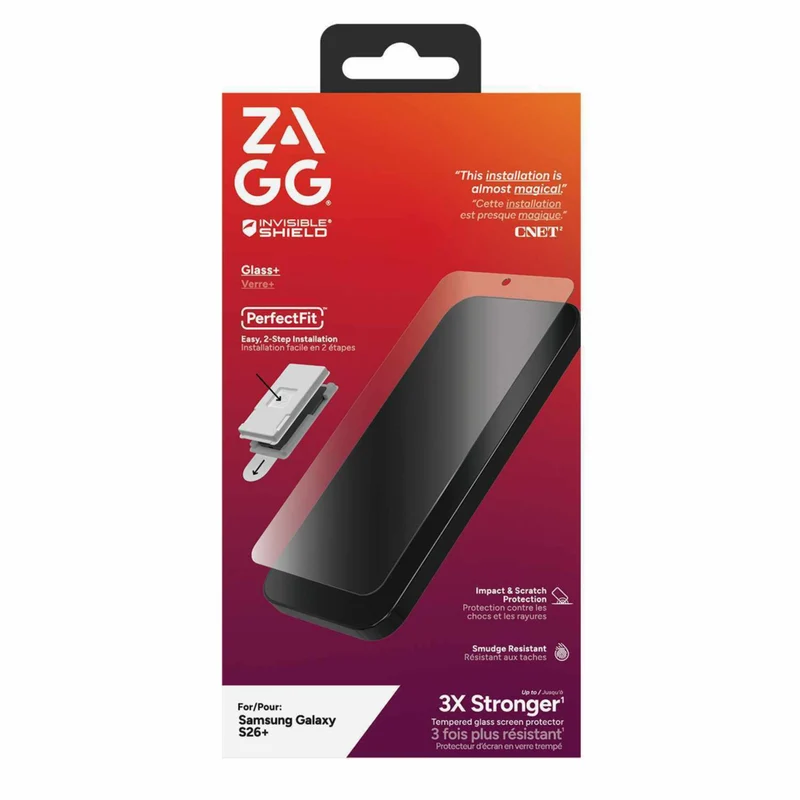 ZAGG InvisibleShield Glass Elite Biometric Screen Protector for Galaxy S26+