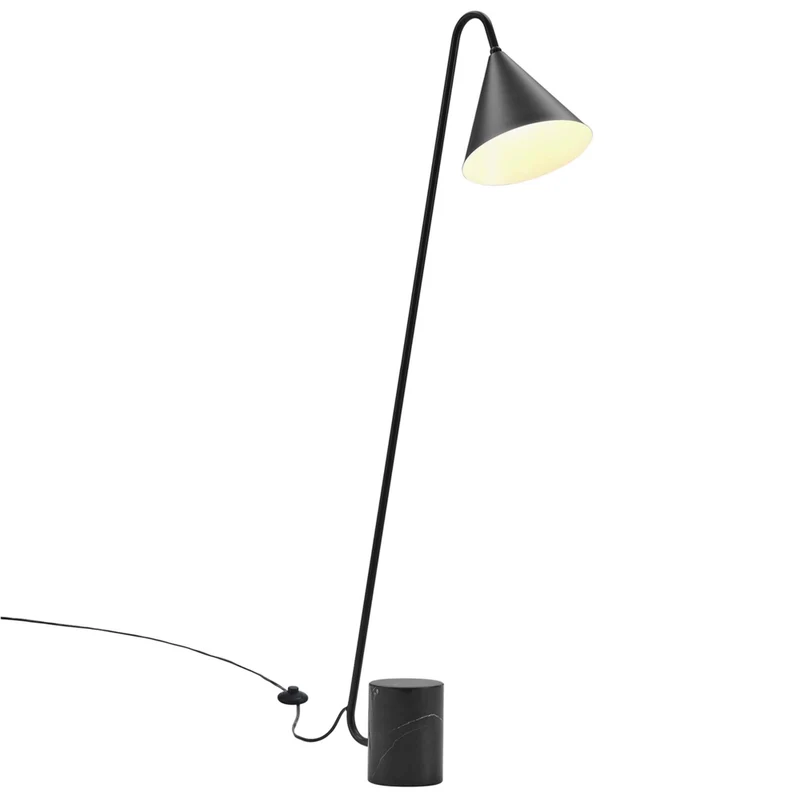 Modway Ayla Marble Base Floor Lamp - Black