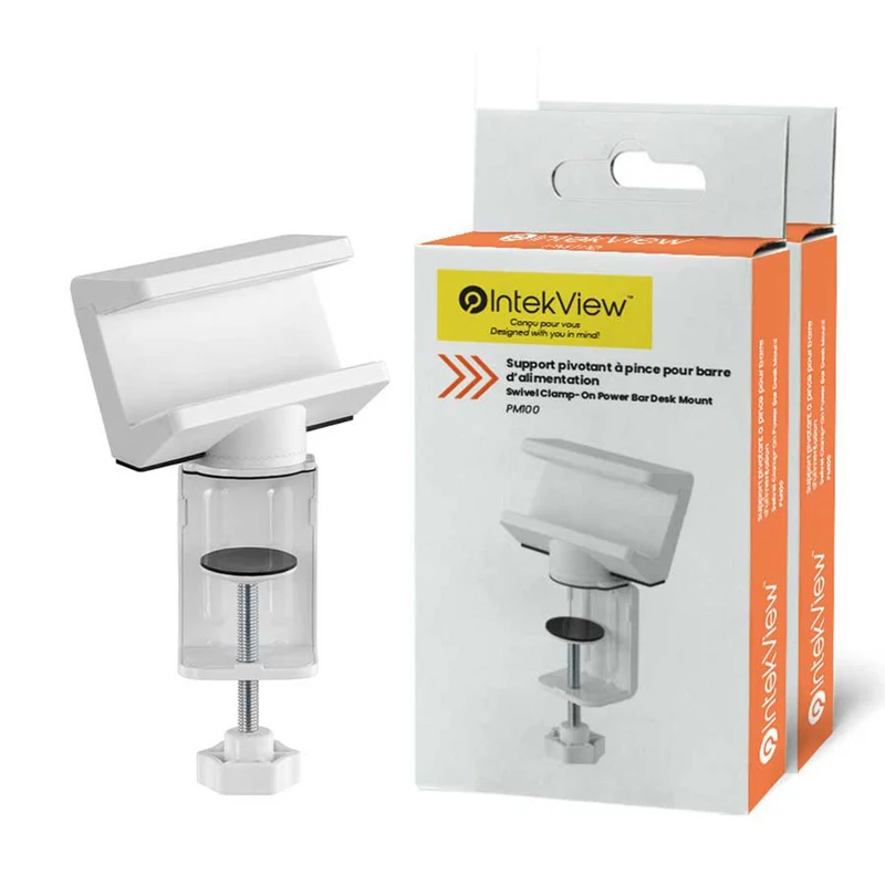 Intekview Swivel Clamp-On Power Bar Desk Mount - 2 Pack