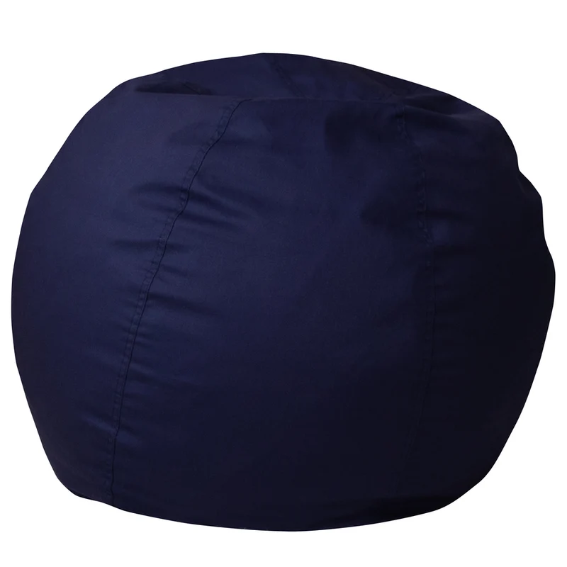 Flash Furniture – Fauteuil poire solide pour enfants, petit, croisé de coton, bleu marine