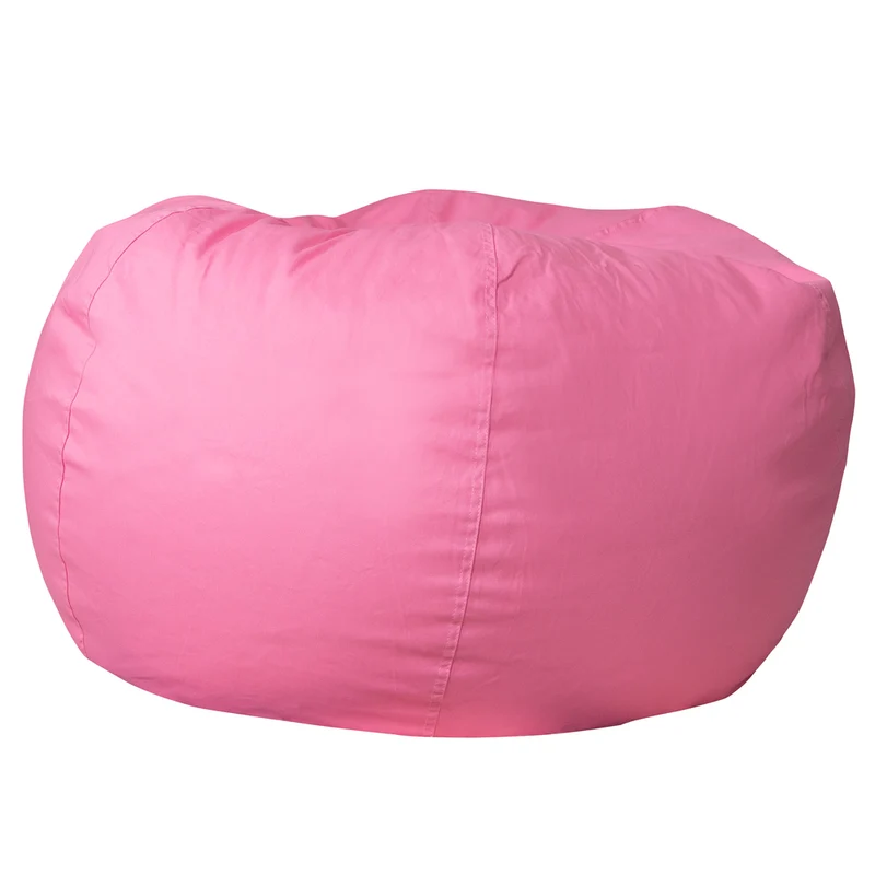 Flash Furniture – Fauteuil poire solide surdimensionné en coton brossé, rose pâle