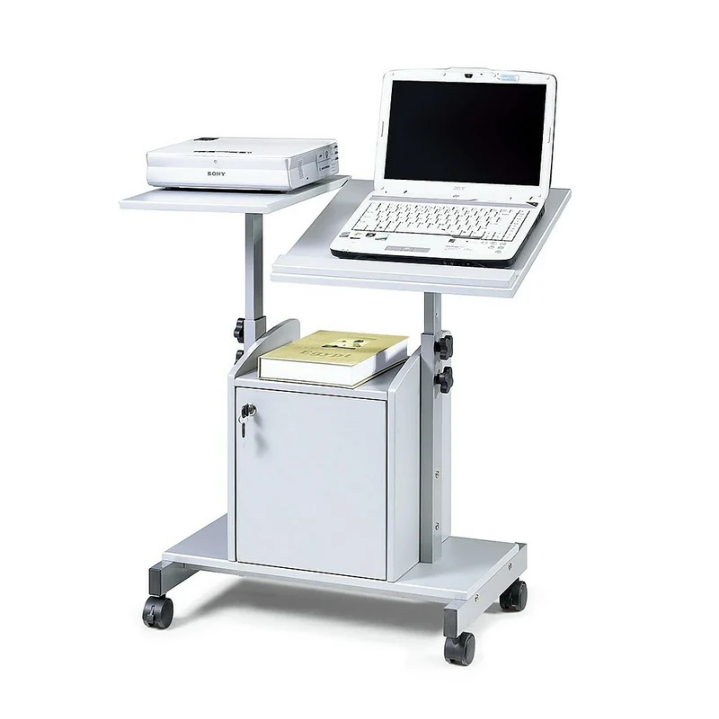 HDL SA-81-3016 Subra Series Adjustable Height A/V Equipment Stand, Grey