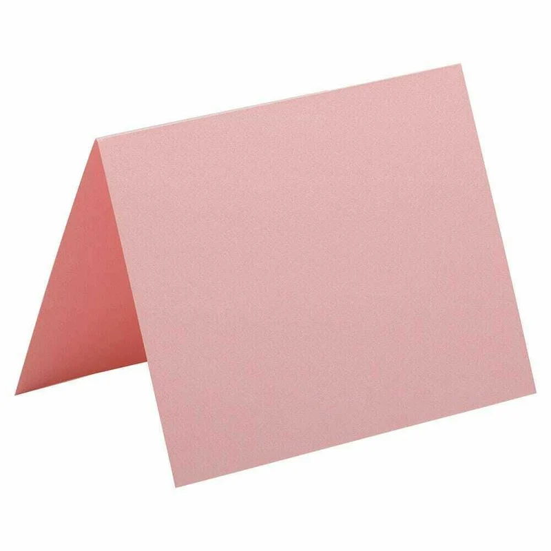 JAM Paper - Cartes pliantes vierges - 4-3/8 po x 5-7/16 po (convient aux enveloppes A2) - Base pastel rose layette - paquet de 25