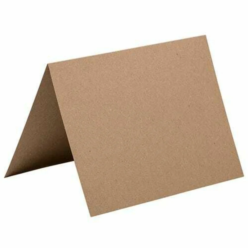 JAM Paper - Cartes pliantes vierges - Format A2 - 4-3/8 po x 5-7/16 po - Sac en papier kraft brun recyclé - paquet de 25