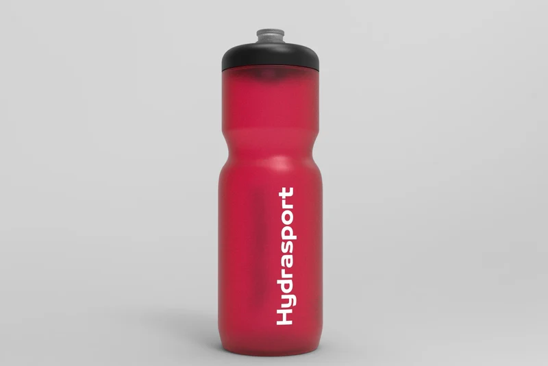 Gourde sport 800ml rouge transparente - sans BPA - sport - Hydrasport