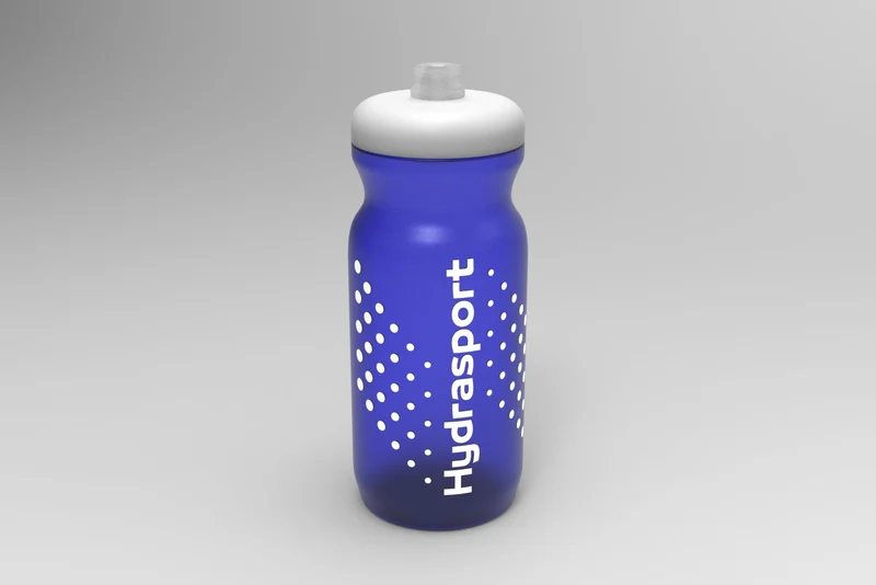 Gourde sport 650ml bleue transparente - entraînement - réutilisable - Hydrasport