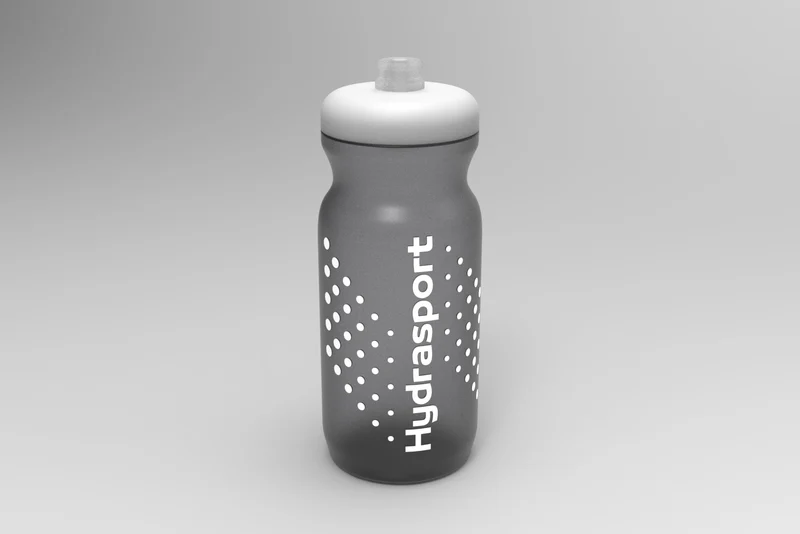 Gourde sport 650ml noire transparente - sans BPA - Hydrasport