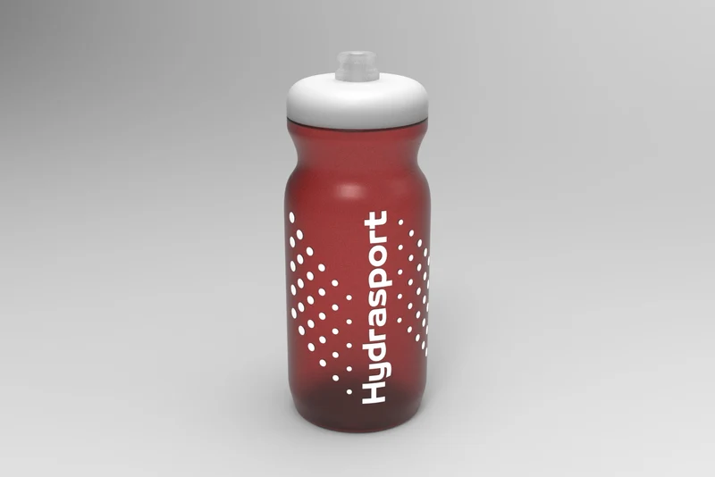 Gourde sport 650ml rouge transparente - Hydratation - Made in France - Hydrasport