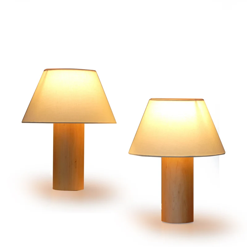 Decent Living Wooden Table Lamp - 2 Pack