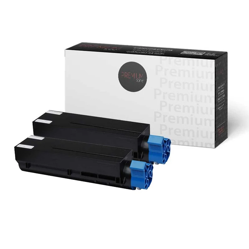 Premium Tone Okidata 44917601 Alternative Toner - Black - 2 Pack