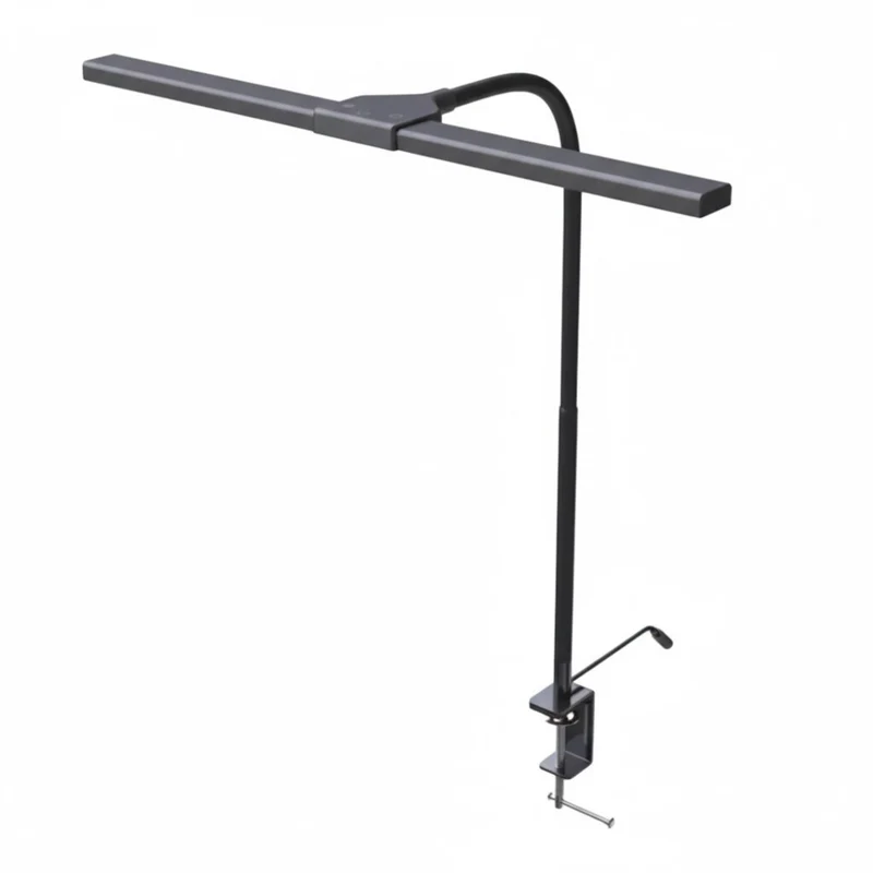 DAC MP-346 T-Shape 22" Gooseneck Clamp-On LED Desk Lamp - Black