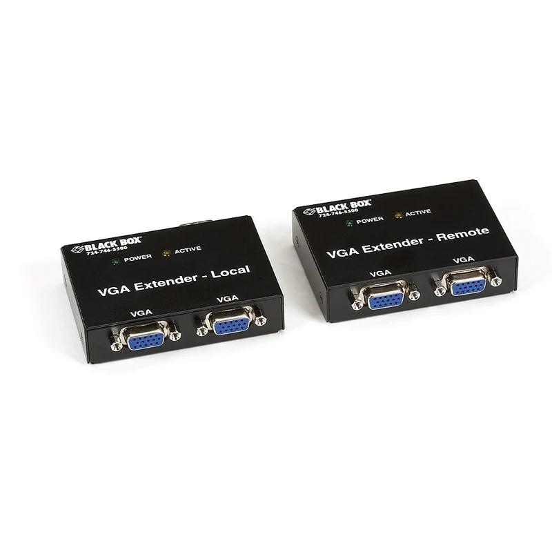 Black Box AC555A-R2 CATx VGA Extender Kit 2-Port Local 2-Port Remote