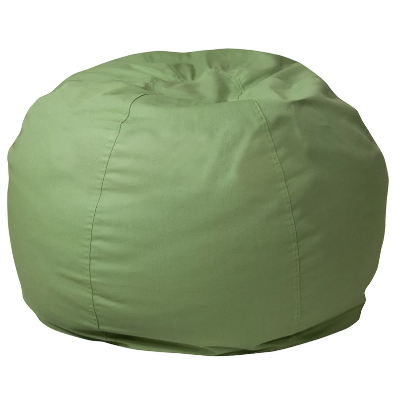 Flash Furniture – Fauteuil poire pour enfants en coton brossé, vert