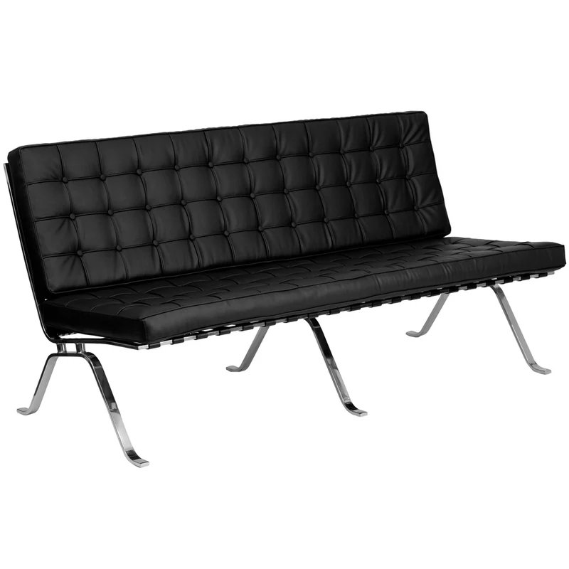 Flash Furniture – Sofa en acier Hercules Flash, noir (ZBFLC801SOFABK)
