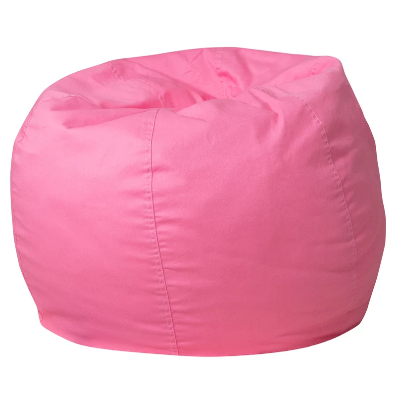 Flash Furniture – Fauteuil poire pour enfants en coton brossé, rose pâle