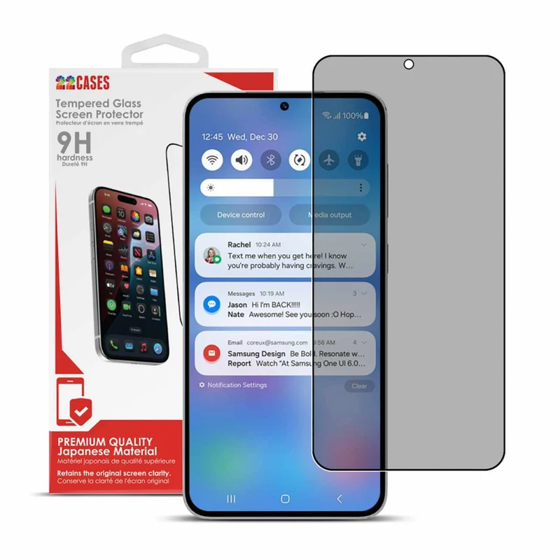 22 Cases Privacy Tempered Glass Screen Protector for Galaxy S26+