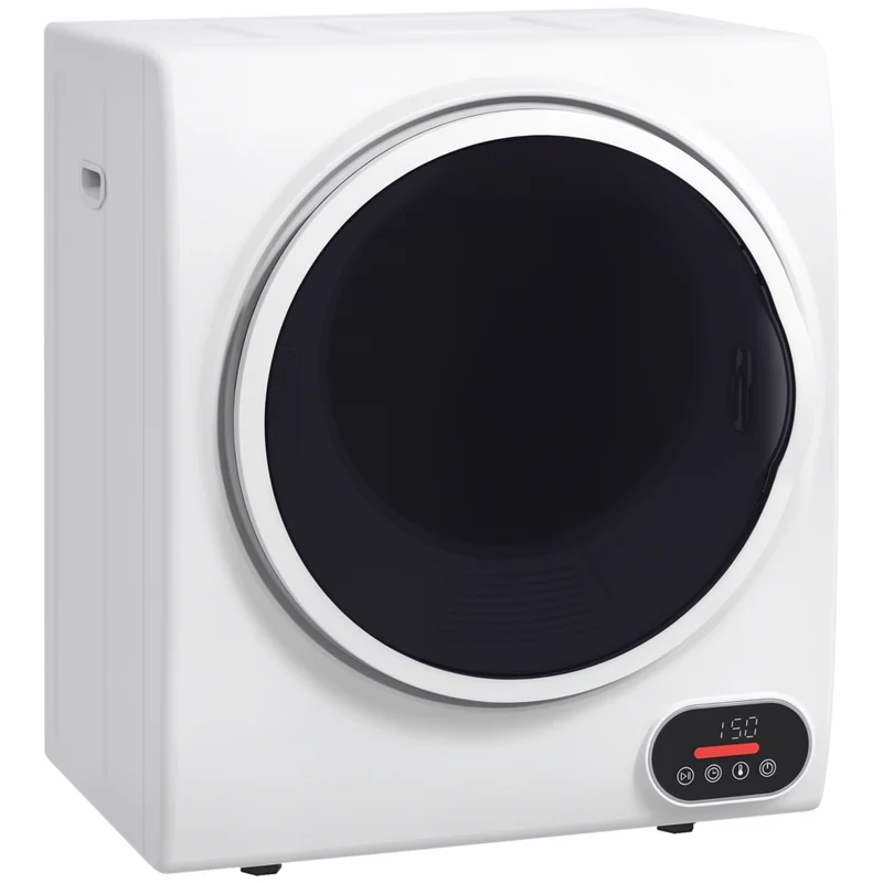 HOMCOM Portable 1.5 cu ft Compact Laundry Dryer - 850 W - White
