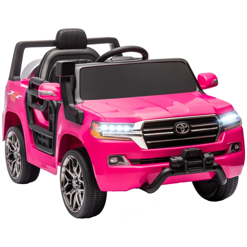 Qaba 12V Licensed Toyota Kids Electric RC Car - Pink