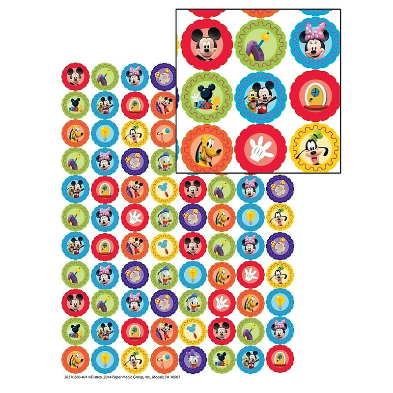 Eureka Mini Sticker, Mickey Mouse Clubhouse Gears, 8448 Pack