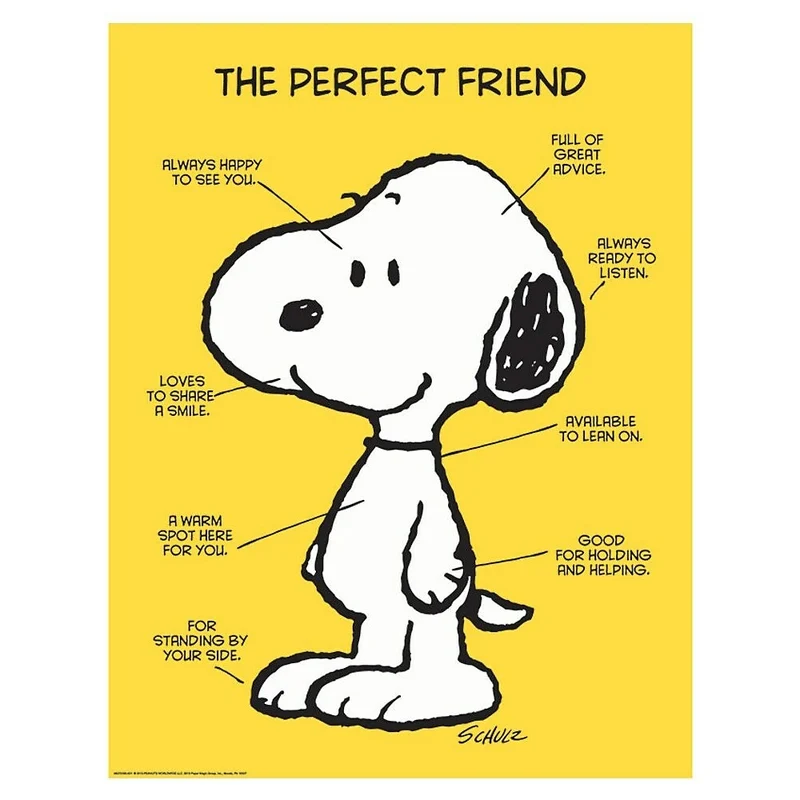 Eureka Peanuts The Perfect Friend Poster, 17" x 22"