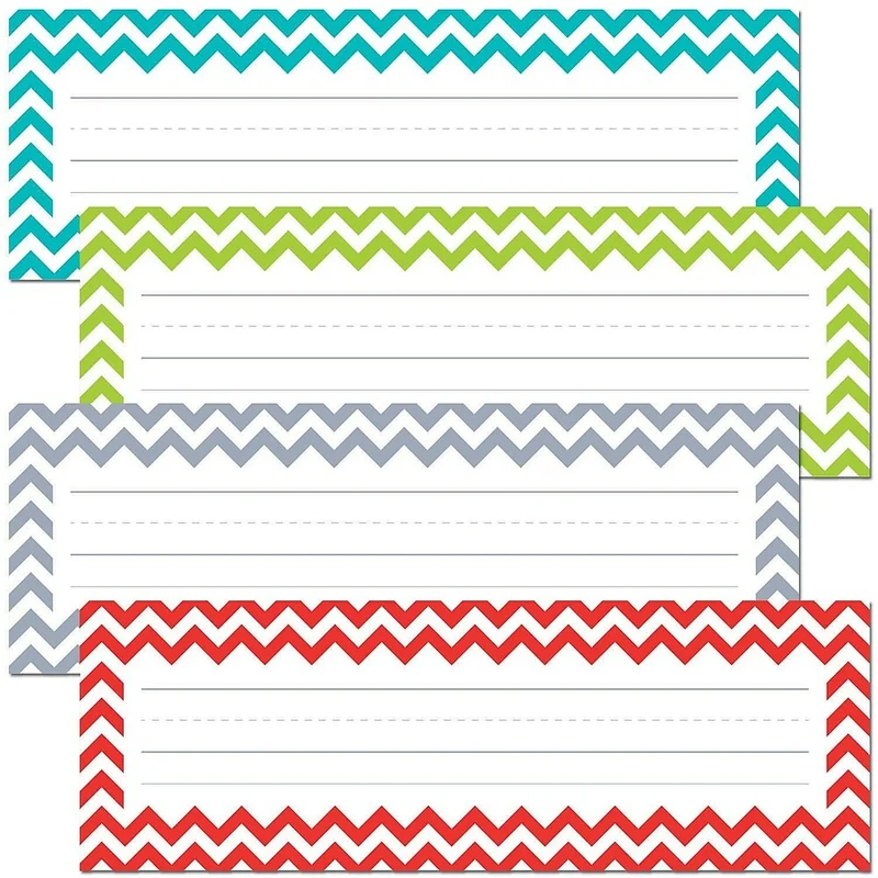 Creative Teaching Press All Grade Solids Name Plate Chevron, 216 Pack (CTP4517)