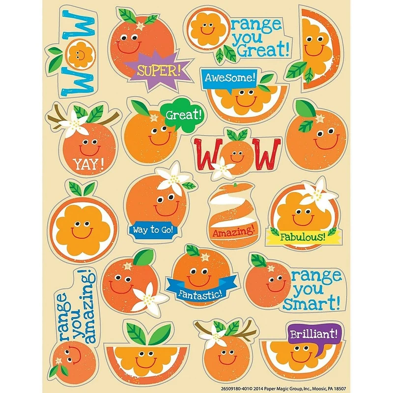 Autocollant parfumé Eureka, orange, paquet de 480