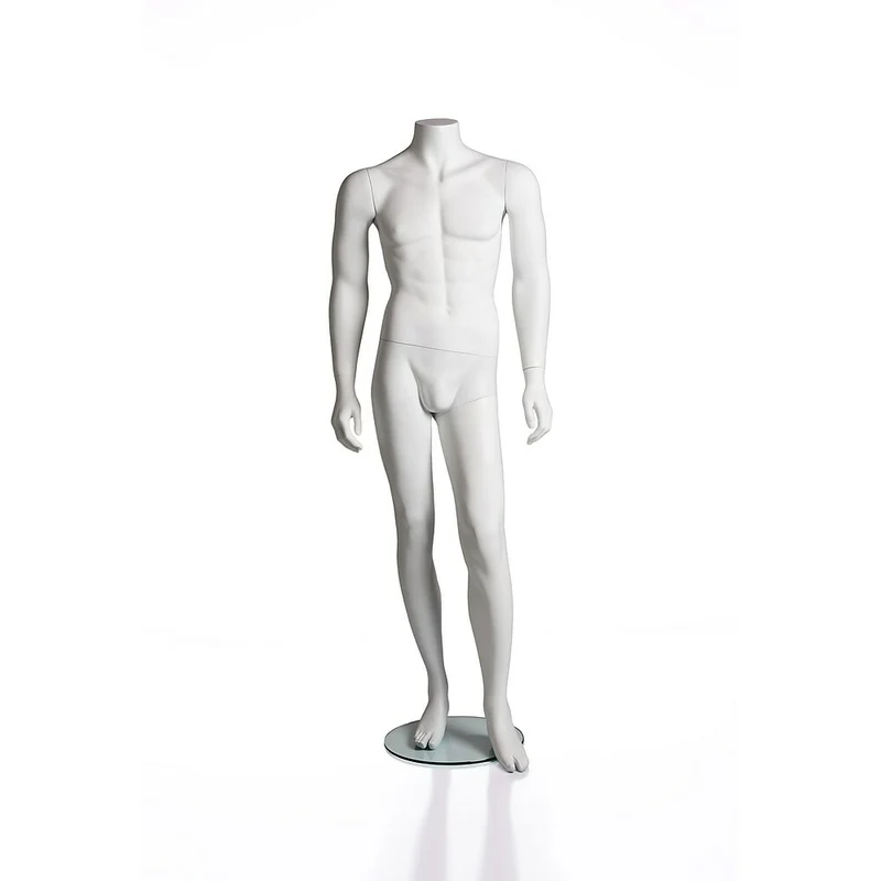 RP Male Headless Mannequin, Matte White